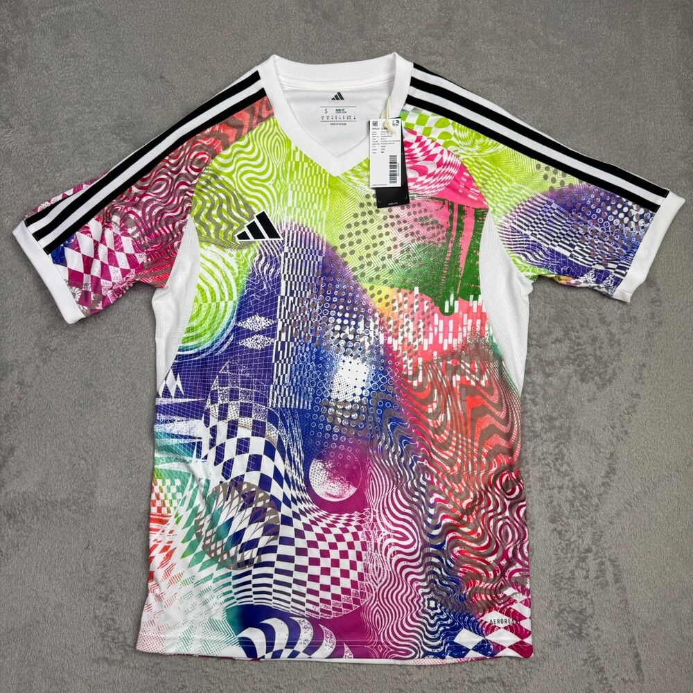Adidas Tiro Trikot x Jeremy Scott Pride Jersey Mens Small Multicolor Slim Fit